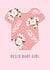 Hello Baby Girl Baby Grow created by Petals and Letters