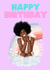 Black Woman Rainbow Birthday Card created by Chic & Elite