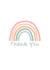 Pastel Rainbow Thank You Card created by The Mystery Scribe
