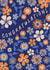 Congratulations folk flowers in blue created by Kattern Design