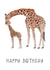 Cute Happy Birthday Giraffe Card created by Zippy Doodle Designs