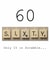 60th Scrabble Card " only 15 in Scrabble" created by Namephrame