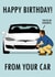 Happy Birthday From Your Car - Tesla Birthday Card created by TrendyCards