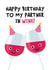 Partner in Wine Birthday card created by Kiddy Winks Prints