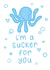 Cute Squid Love Card created by MOUSE CARDS