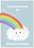 Rainbow thank you card  created by Acorn Illustrations 