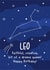 Leo Astrology Star Sign Card created by TeePee Creations
