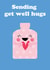 Get well hugs water bottle card created by Memelou