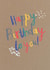 Birthday text on recycled paper created by Laura Pantony