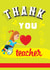 Thank you teacher card created by Milport Studios