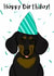 Happy Birthday Sausage dog dachshund created by Rachel Trainor