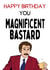 Ron Burgundy Birthday Card, You Magnificent Bastard, Funny Anchorman Card created by PrintTwentytwo