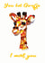 I miss you giraffe card created by TillyViktor