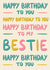Bestie Birthday Card created by Jess Quinn