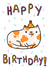 Party Cat, Birthday Card created by RadishandDuck
