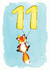 Watercolour Fox 11th Birthday Card created by Alexia Claire