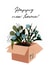 Pretty Boxed House Plant,  New Home Card created by Anna Zart