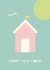 Pretty Seaside New Home Card - Beach Hut - Happy New Home created by Cloud Cuckoo Design