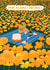 Champagne picnic in a meadow of yellow poppies birthday card created by Niamh McCarthy
