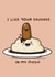 Rude Sausage And Mash Anniversary Card / Valentines Day Card - I Like Your Sausage In My Mash created by NICHOLA COWDERY ILLUSTRATIONS 