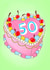 50th Retro Birthday Cake created by Poppy & Mabel 