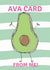 Avocado card created by lalabuds by Rebecca Carr