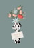 Sending Love, Dalmatian and Flowers Card created by Ellen Cawley