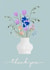 Cute Floral Thank You Ceramic Bum Vase Card created by Sarah Stephenson
