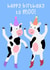Dancing Cows Birthday Card created by NorthernRainbowArt