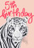 Children's 5th Birthday Tiger Card created by DaphneRosa