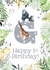 Animal Themed Happy 1st Birthday for names beginning with G created by Kate Moby