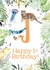 Animal Themed Happy 1st Birthday for names beginning with J created by Kate Moby