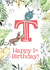 Animal Themed Happy 1st Birthday for names beginning with T created by Kate Moby