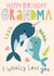Cute Narwhal Happy Birthday Grandma Card created by Christine Gore
