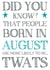 Funny, cheeky August Birthday Twat Card created by Hello Fridays Studio