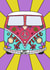 Hippy Birthday VW camper van card  created by Little Prints Fred Designs