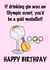 Olympic themed birthday card for a gin lover created by Shore Designs