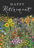 Beautiful floral happy retirement card created by Making Meadows Ltd