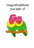 Pair of lovebirds - marriage congratulations card created by Cutie McHootie 