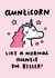 Aunticorn Unicorn Birthday Card From the Kids created by Arrow Gift Co