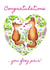 Foxy pair congratulations - punny engagement card created by Kate Garrett