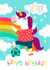 Football Unicorn Happy Birthday Sister created by Becky Down