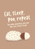 Eat Sleep Poo Repeat New Baby Card 1001 created by Sassy Sarah