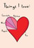 Things I Love Pie Chart Valentine's Day Anniversary Card 1000 created by Amy Florence Design