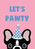 Lets Pawty French Bulldog Birthday Card created by Rambos Packed