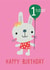 Bunny 1st birthday card created by Dawn Machell
