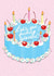 Get Wasted Retro Birthday Cake Card created by The Stylist Illustrates