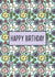 Floral Print, happy birthday card, for her, for mum, for girlfriend, floral created by By Emma Dearling