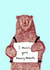 I miss you bear card created by Pearl Illustrations