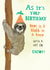 Birthday sloth in a tree with a hat on created by Pencilface